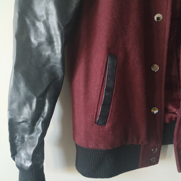 Burgundy bomber jacket - Picture 2 of 3